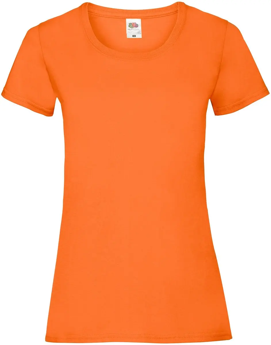 T-shirt Fruit Of The Loom Valueweight Dames Naranja