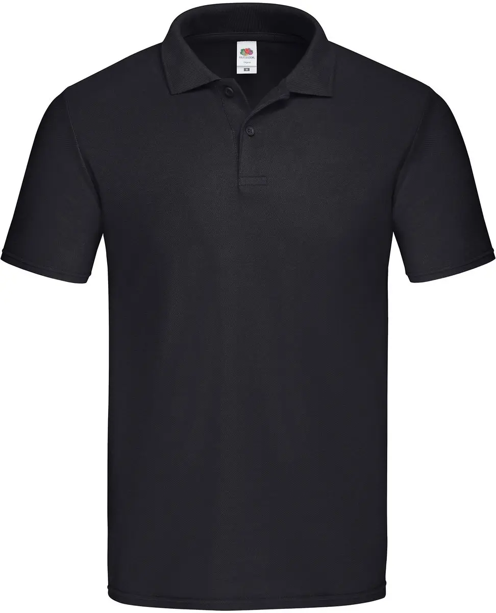 Fruit Of The Loom Origineel Poloshirt voor volwassenen Zwart