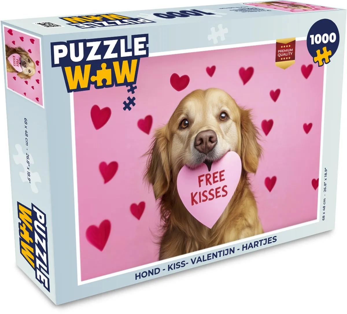 PuzzleWow Kiss Valentijn Legpuzzel 1000 Stuks