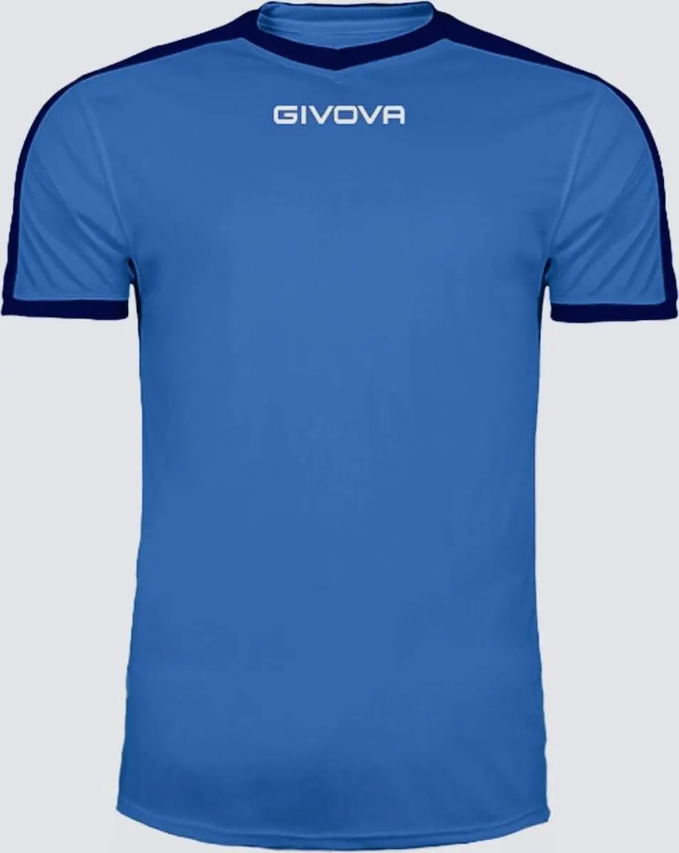 Sportshirt Givova, Azurro/Navy blauw-zwart, maat XL/XXL