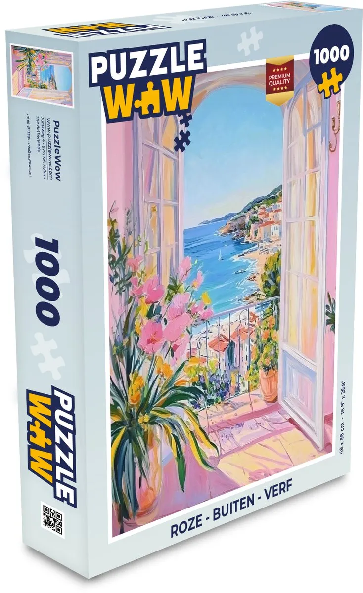 PuzzleWow Strand Balkon Legpuzzel 1000 Stuks