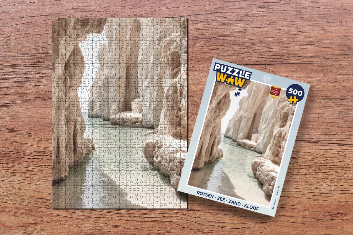 PuzzleWow Legpuzzel Rotsen - Zee - Zand 500 Stuks - 8721406849704