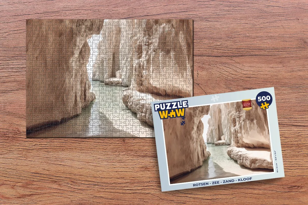 PuzzleWow Legpuzzel Rotsen - Zee - Zand 500 Stuks - 8721406849704