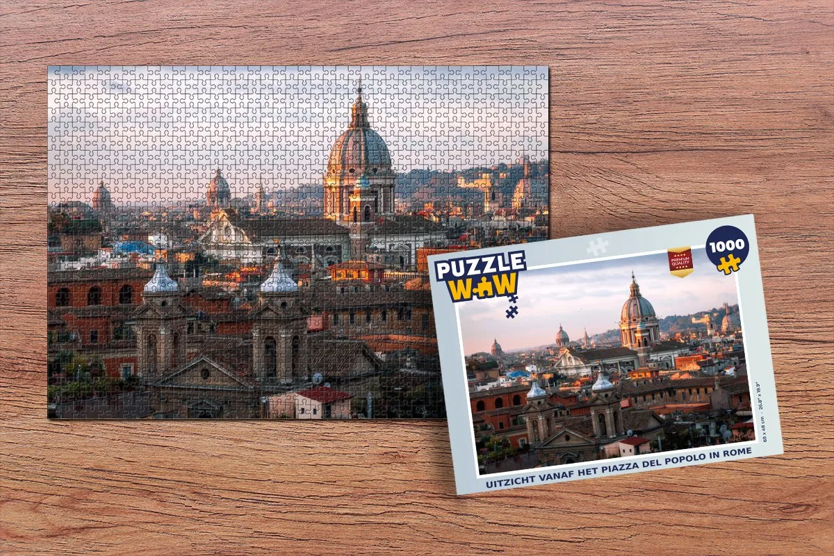 PuzzleWow Rome Italië Legpuzzel 1000 Stuks - Multicolor