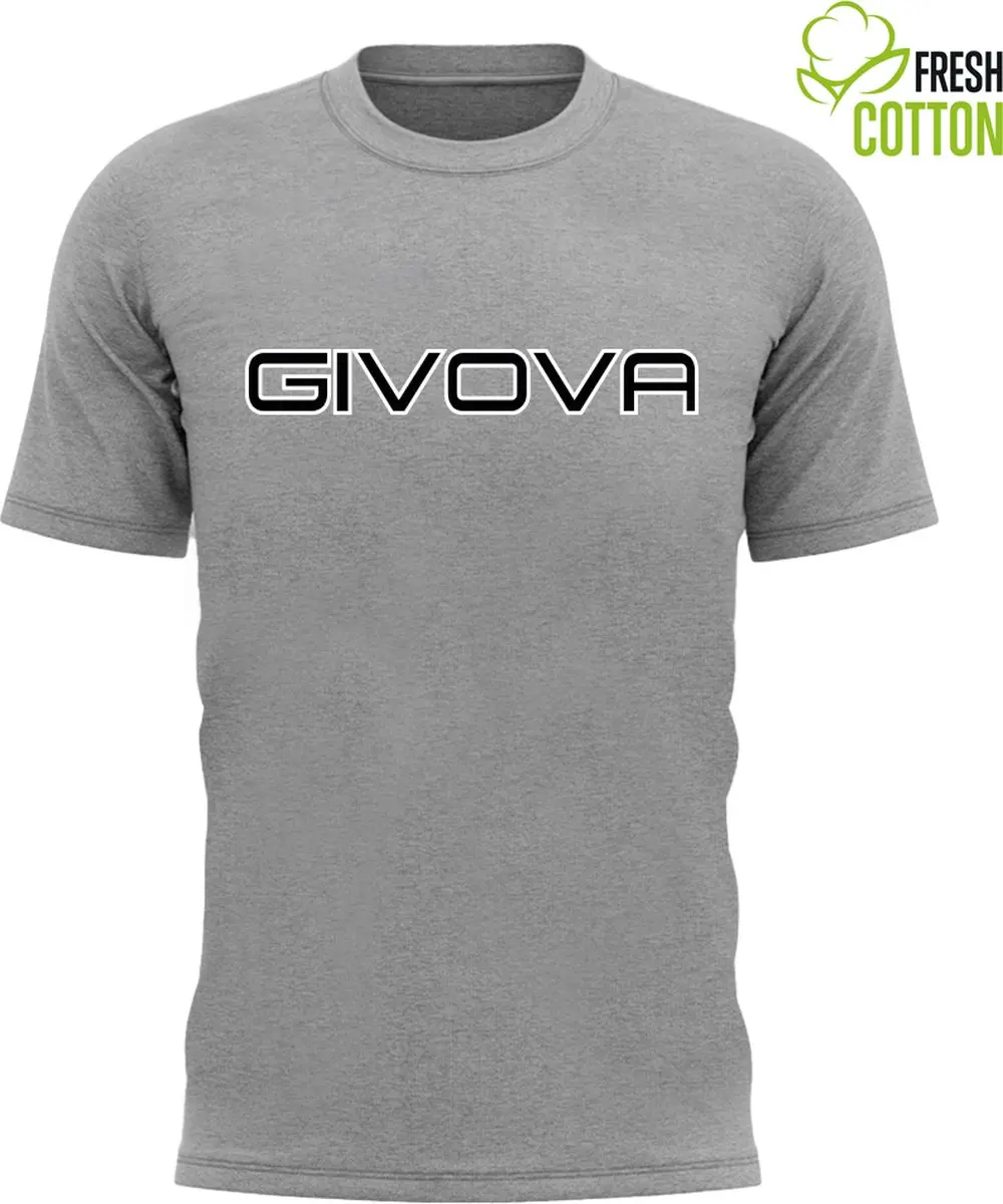 Katoenen T-shirt Givova Spot Melange Grijs