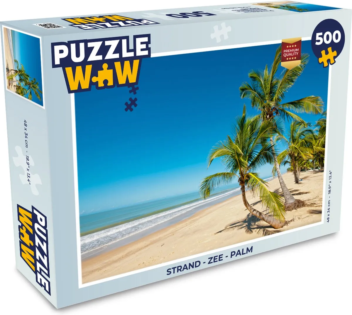 PuzzleWow Legpuzzel Strand Zee Palm 500 Stuks
