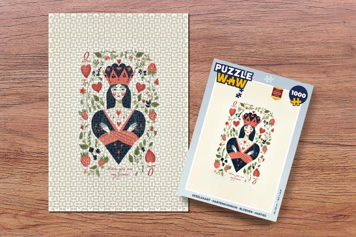 PuzzleWow Legpuzzel Hartenkoningin 1000 Stuks - MPN 8721179513048
