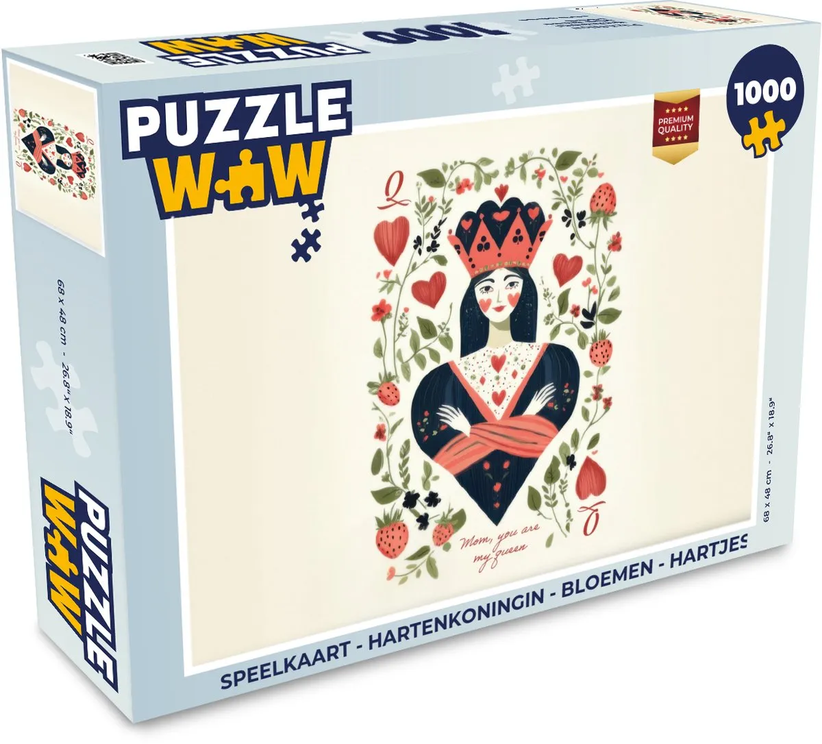 PuzzleWow Legpuzzel Hartenkoningin 1000 Stuks - MPN 8721179513048