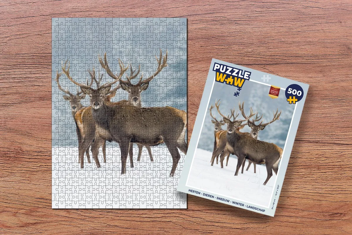 PuzzleWow Hert Puzzel 500 Stuks - Multicolor