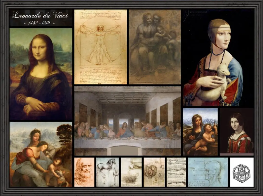 Grafika puzzel Leonardo da Vinci collage