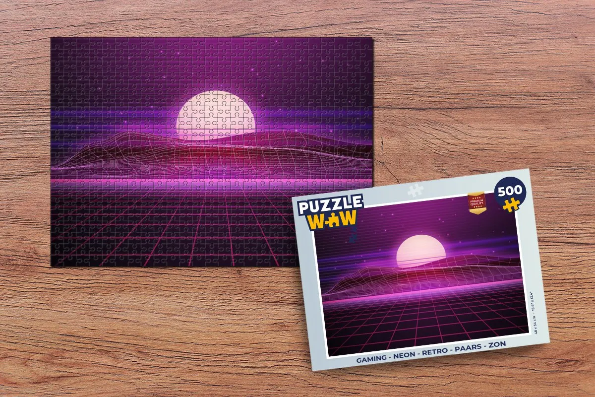 PuzzleWow Neon Retro Legpuzzel 500 Stuks - Multicolor