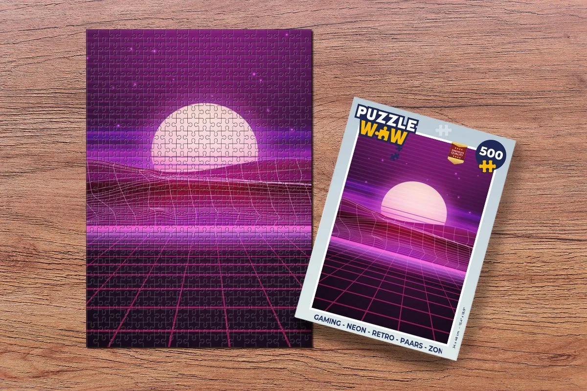 PuzzleWow Neon Retro Legpuzzel 500 Stuks - Multicolor