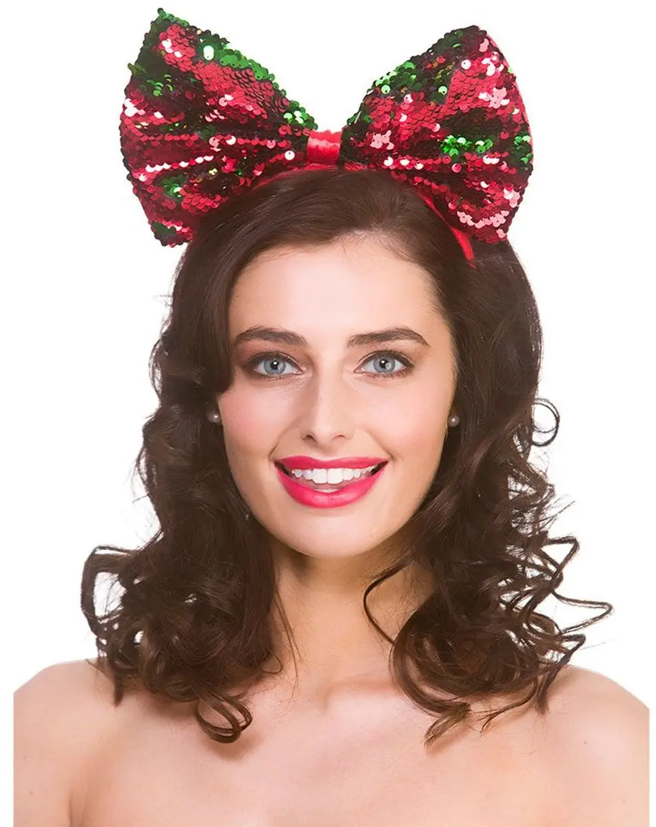Tiara met kerstboom strik