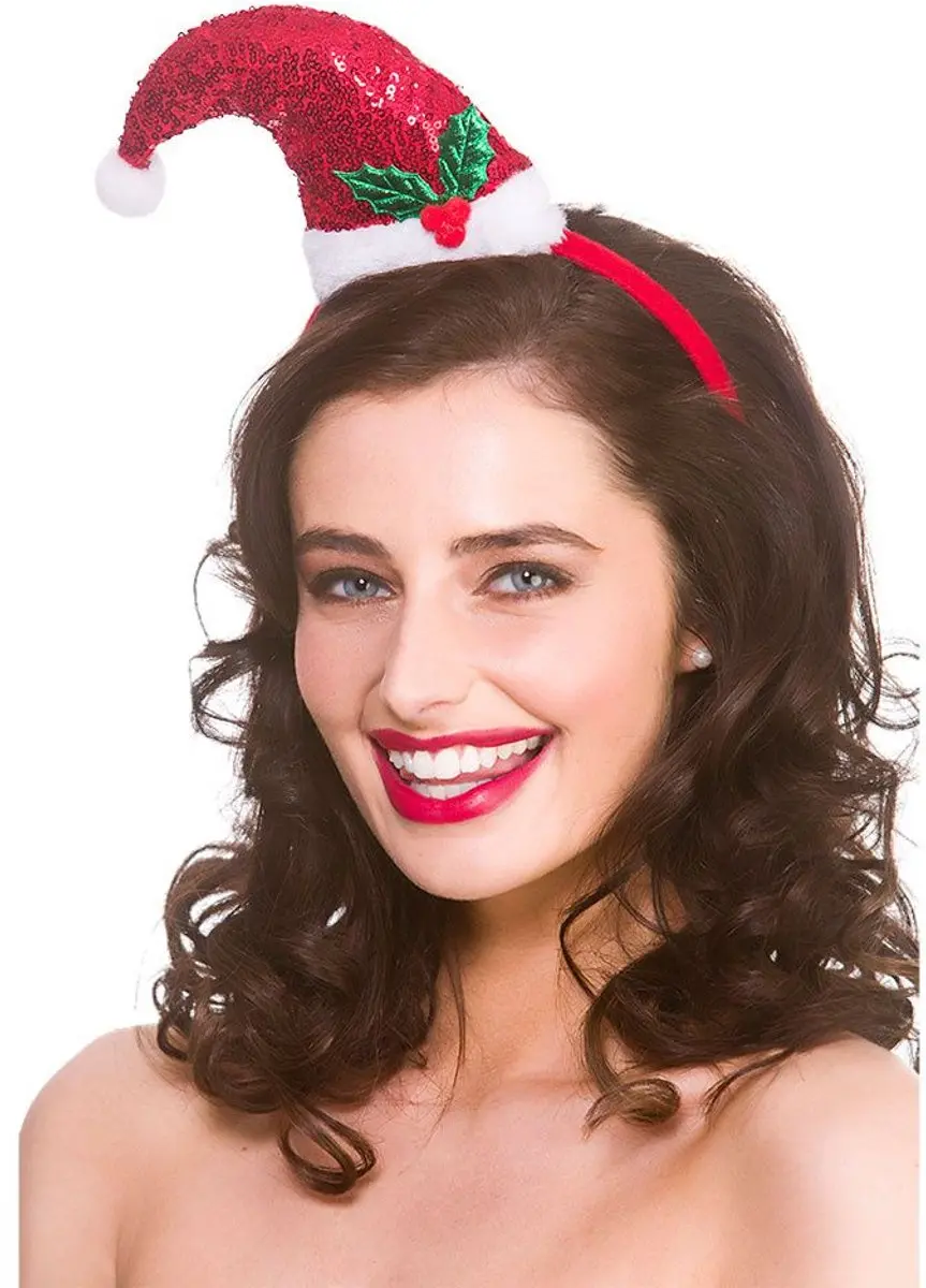 Tiara met mini kerstmuts Santa