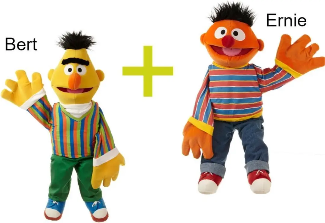 Living Puppets Bert en Ernie handpoppen