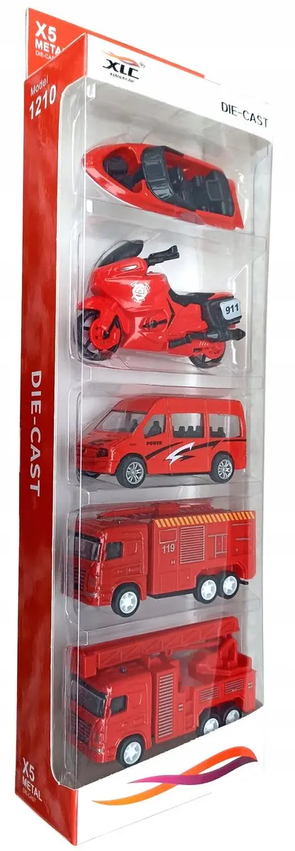 Brandweer Autootjes Set 5 Stuks