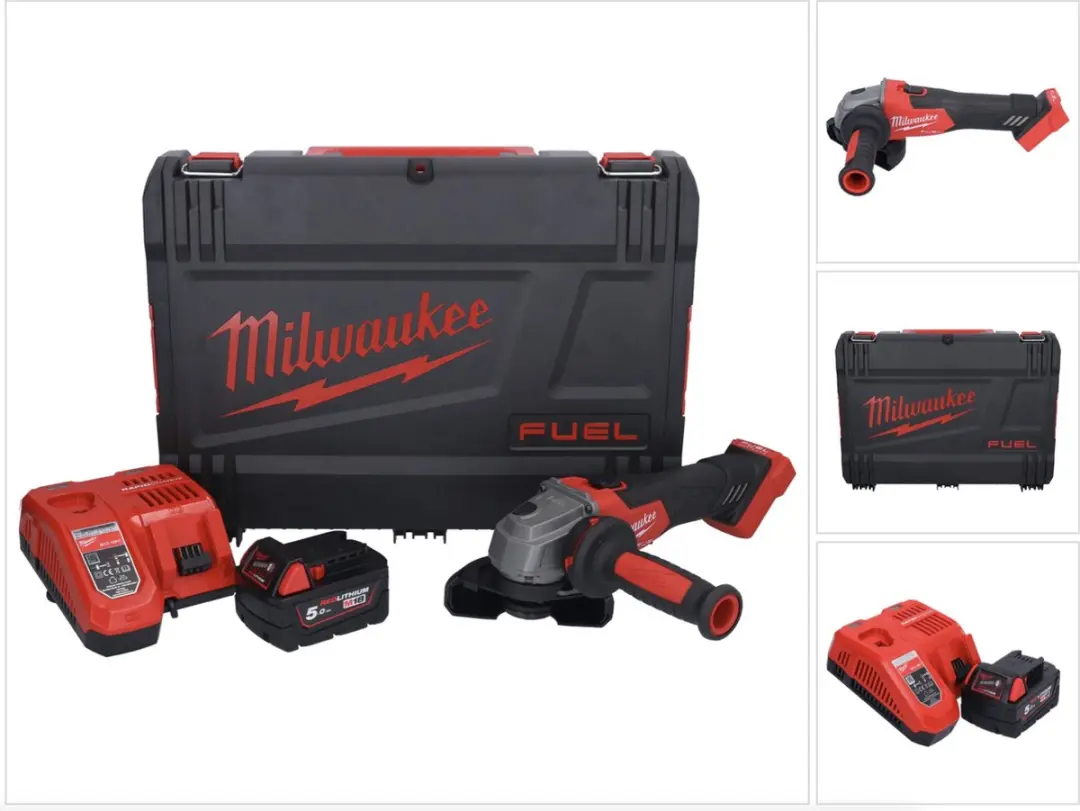 Milwaukee M18 FSAG115X-501X accu-haakse slijper 18 V 115 mm borstelloos + 1x acc