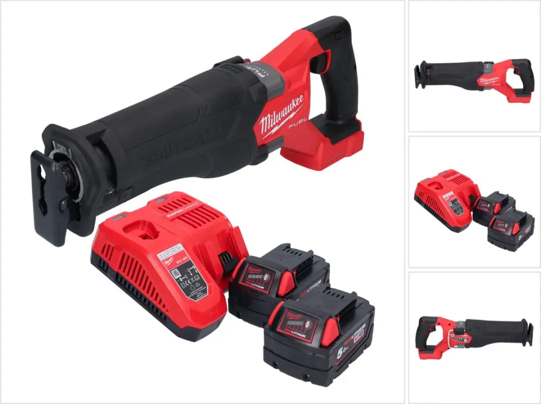 Milwaukee M18 FSZ-502 accu reciprozaag 18 V borstelloos + 2x accu 5.0 Ah + lader
