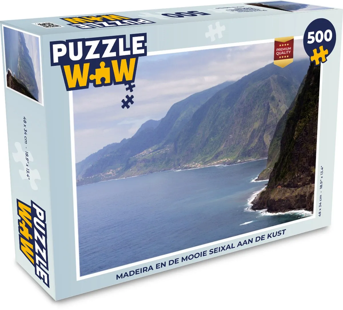 PuzzleWow Madeira Seixal Legpuzzel 500 Stuks - Multicolor