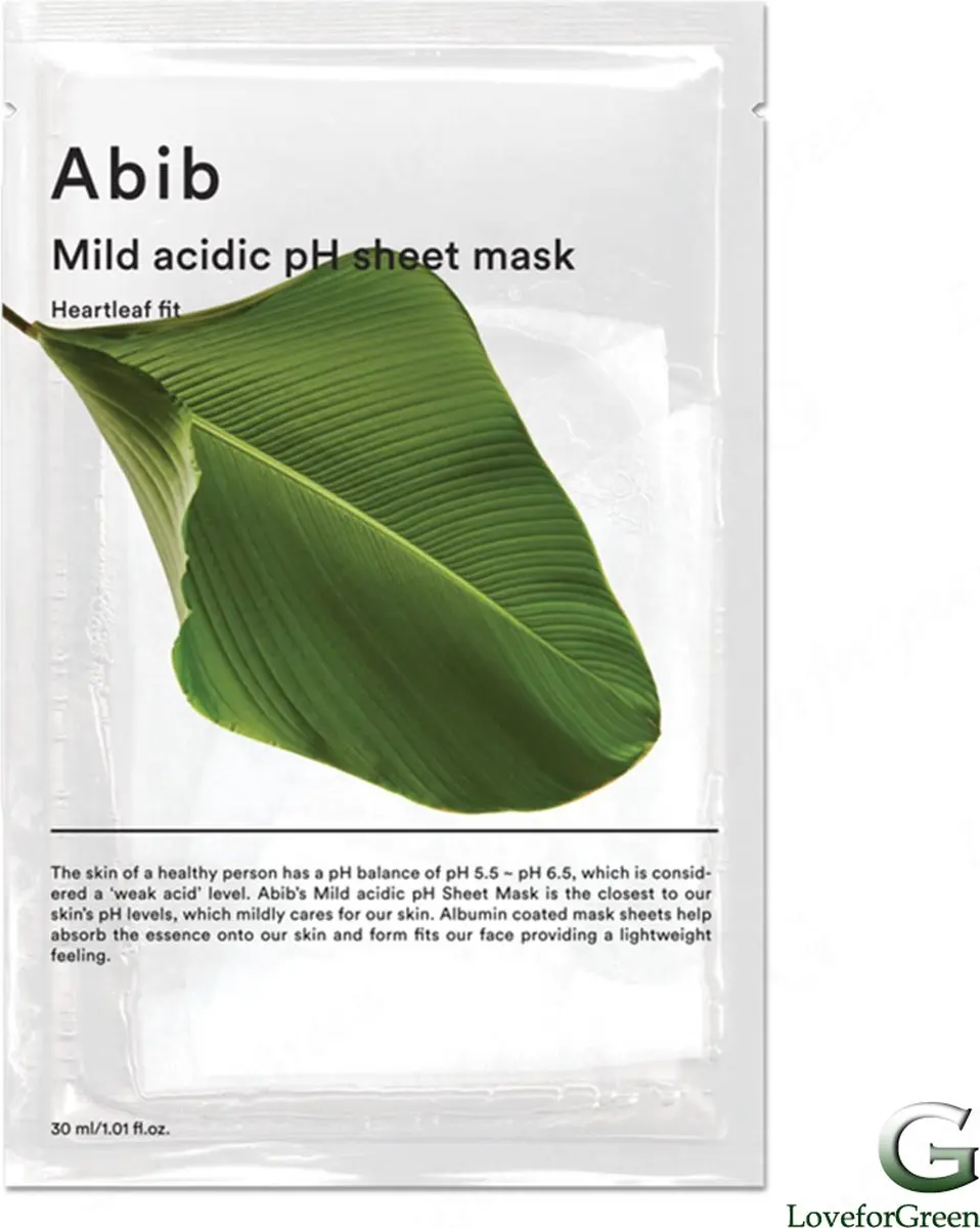 Abib Mild Acidic pH Sheet Mask Heartleaf Fit - afbeelding 5 van 5