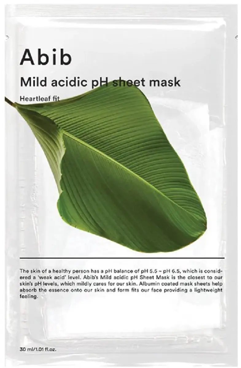 Abib Mild Acidic pH Sheet Mask Heartleaf Fit 30ml