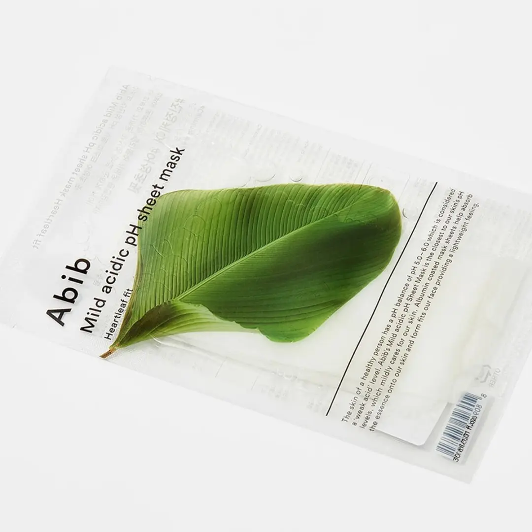 Abib Mild Acidic pH Sheet Mask Heartleaf Fit - afbeelding 2 van 5