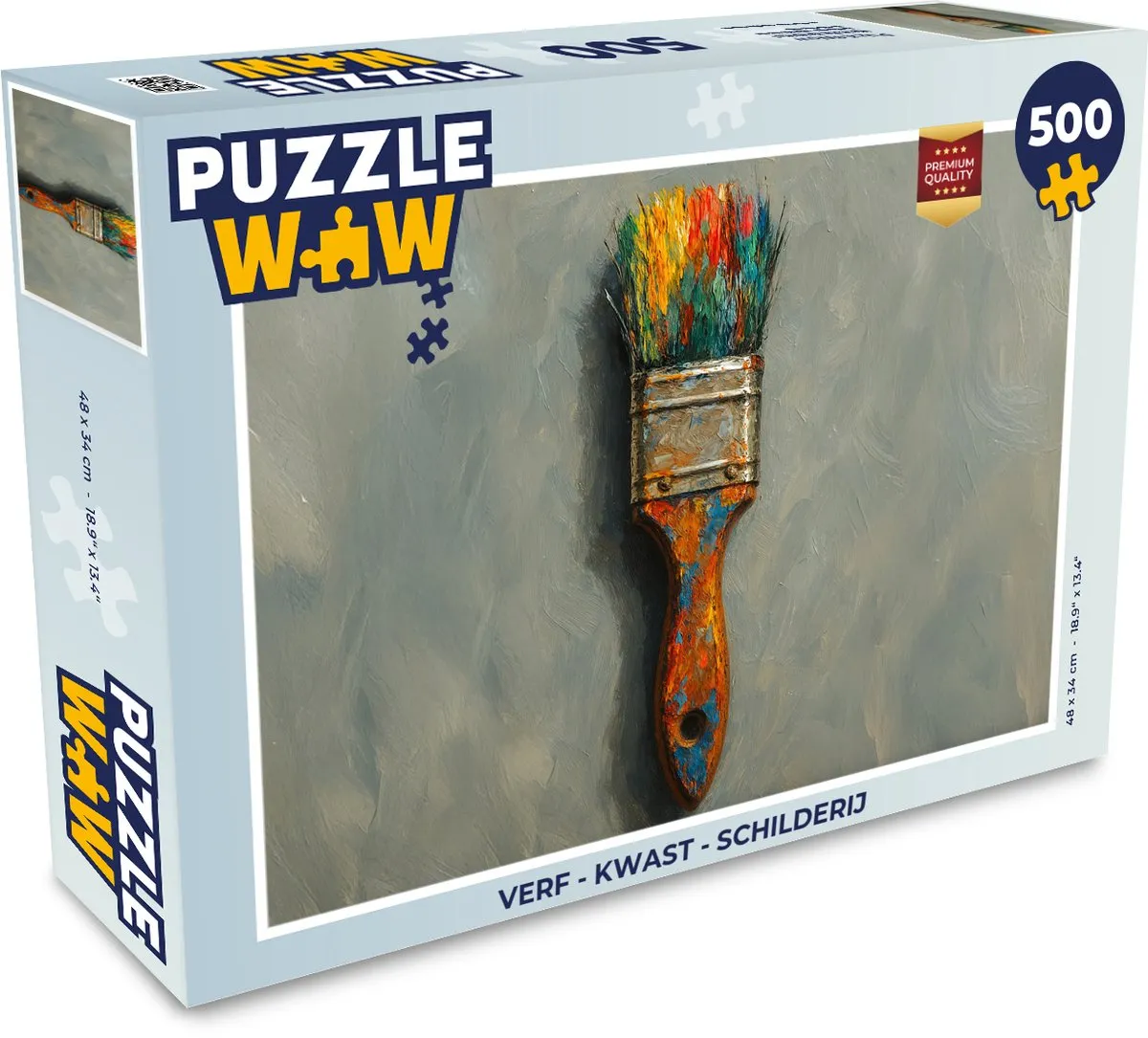 PuzzleWow Verf Kwast Schilderij Legpuzzel 500 Stuks - MPN 8721375320631