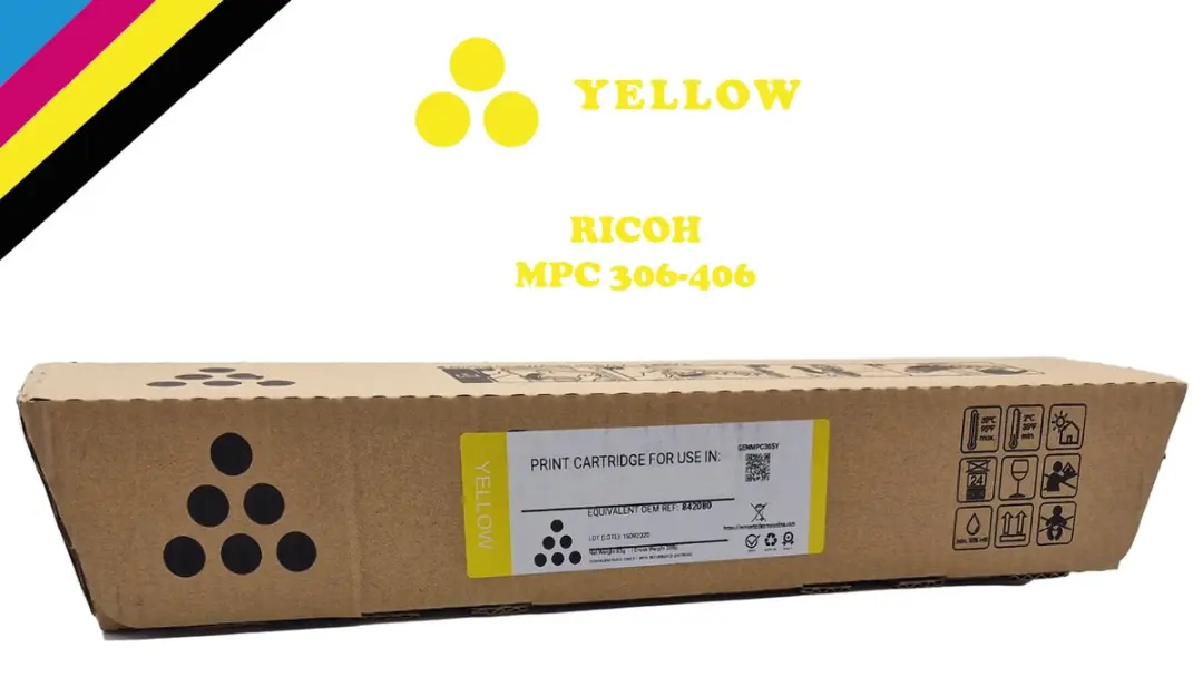 Toner Ricoh MP C306 / 307 / 406  Yellow