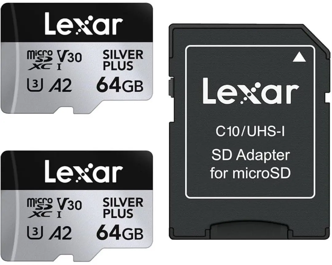 Lexar 64GB Micro SD Silver Plus LMSSIPL064G-BNANU