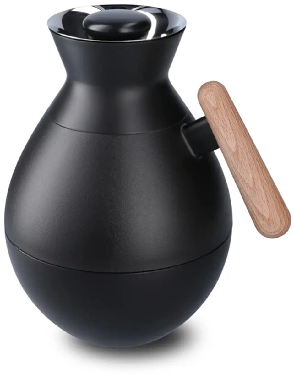 Rosendahl Kitchen thermos rond 1L zwart / hout