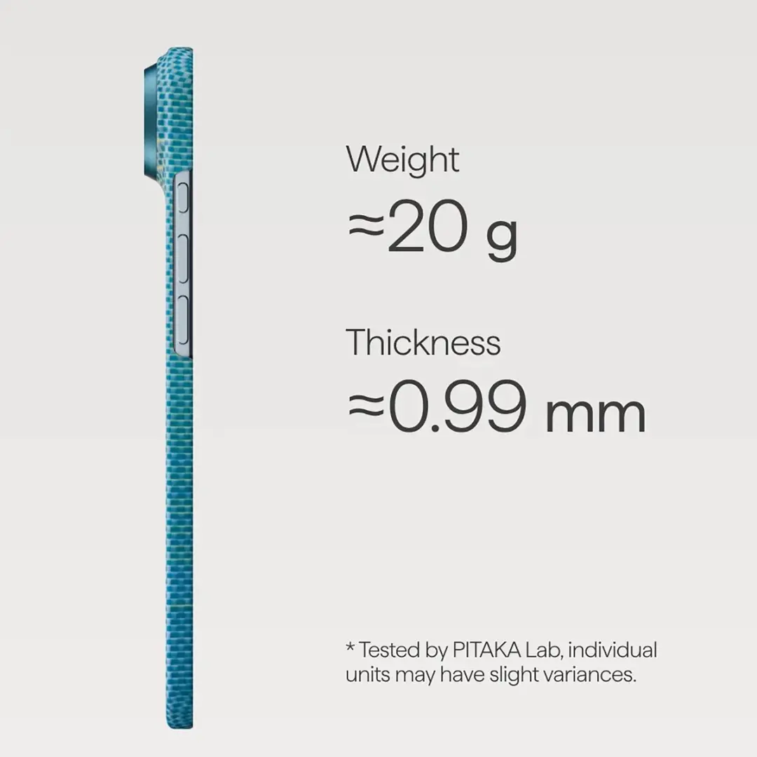 Pitaka Ultra Slim Hoesje iPhone Air KI1704AG - Blauw - afbeelding 5 van 6