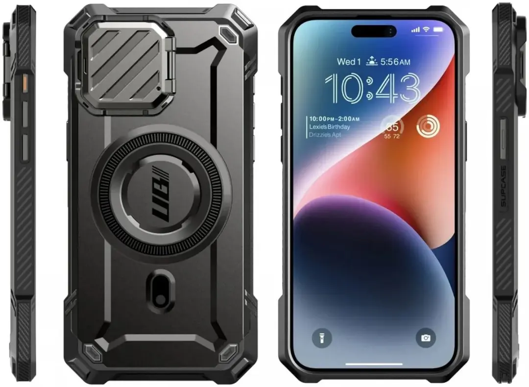 Supcase UB Pro MagXT Hoesje iPhone 15 Pro Max - Zwart