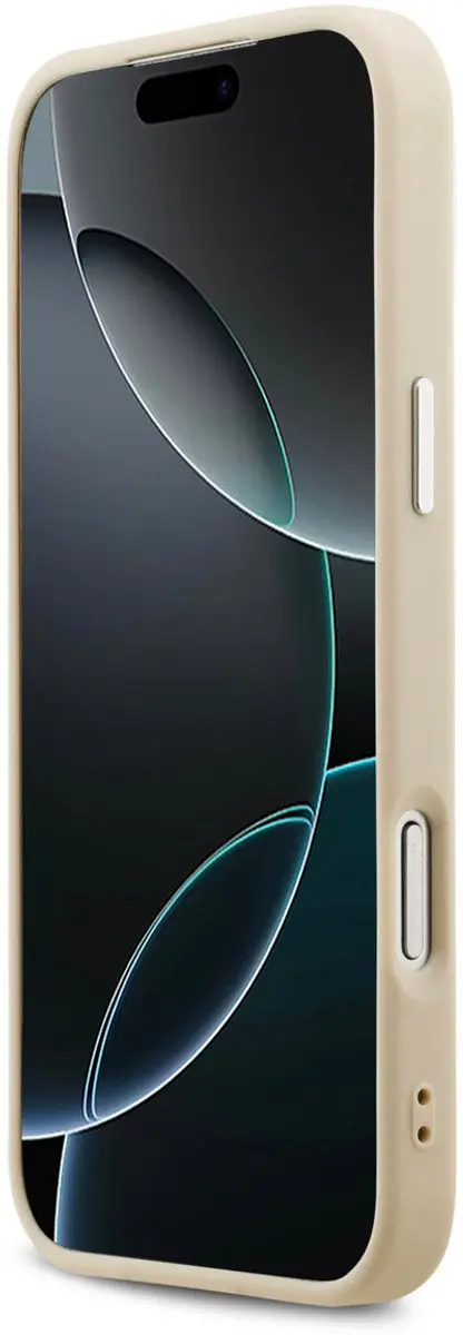 GUESS Backcover Hoesje iPhone 17 Pro Max - Magsafe Beige