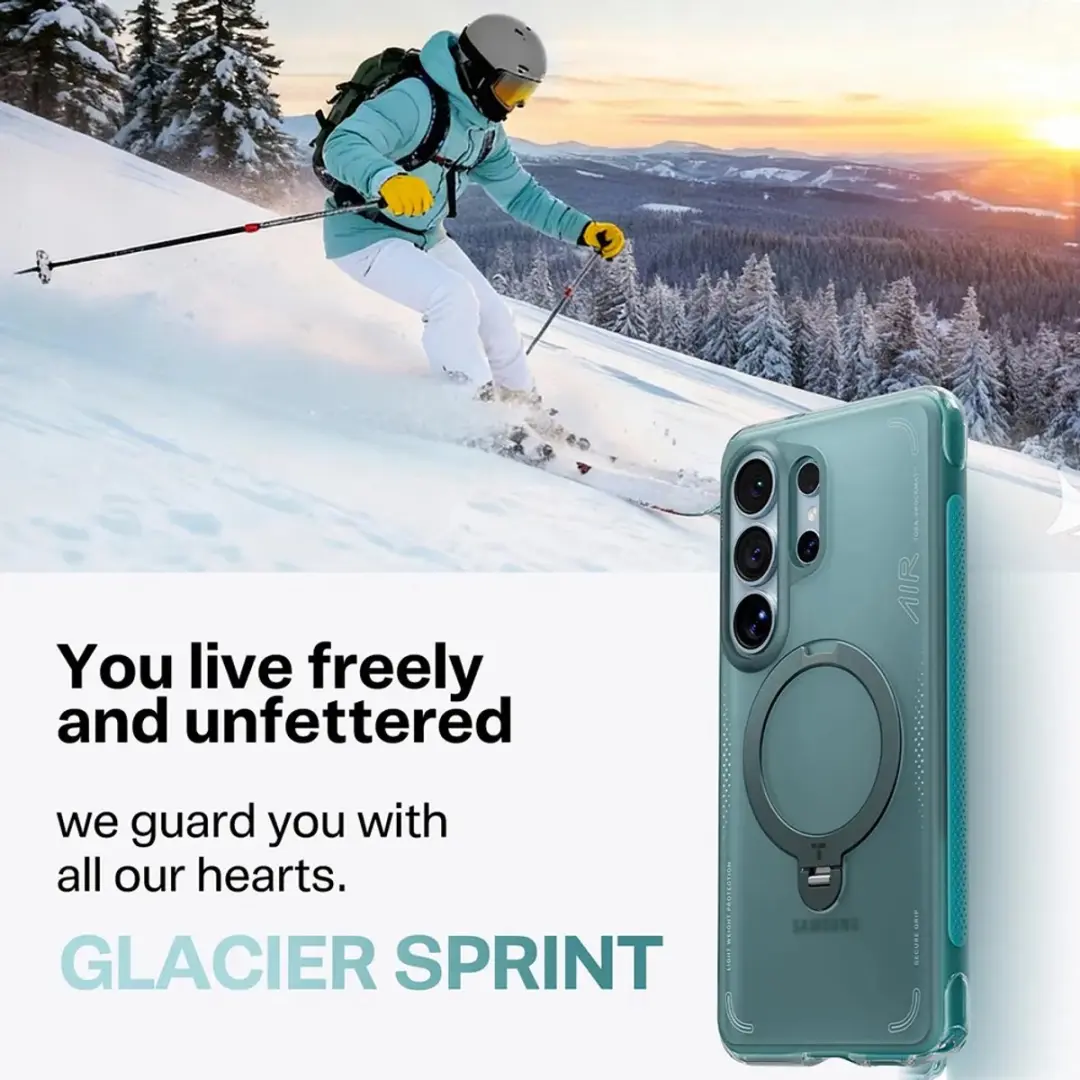 Torras Ostand Q3 Air Spin Hoesje - Groen - MagSafe