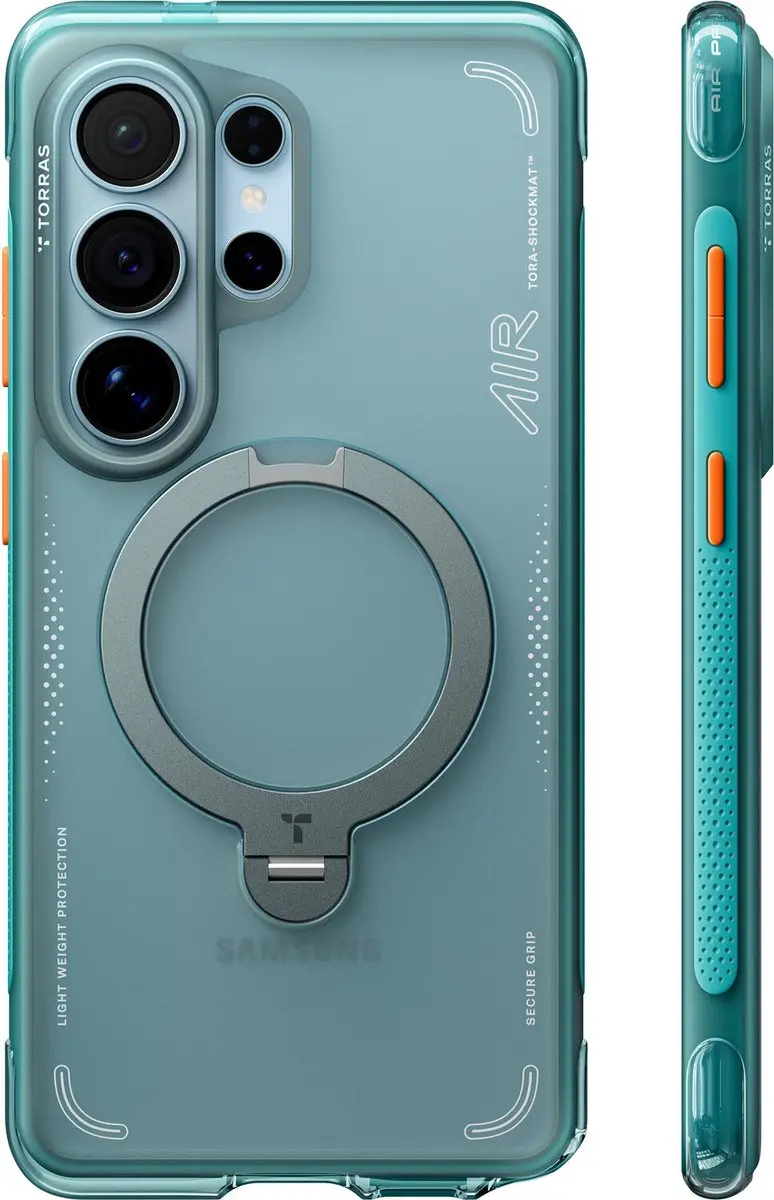 Torras Ostand Q3 Air Spin Hoesje - Groen - MagSafe
