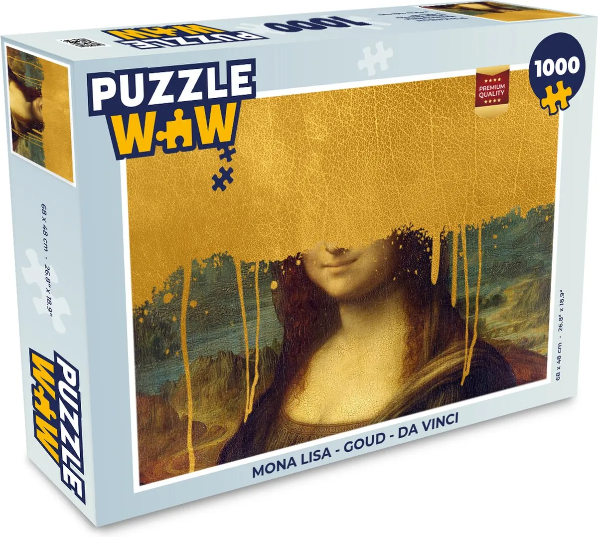 PuzzleWow Mona Lisa Legpuzzel 1000 Stuks - Multicolor