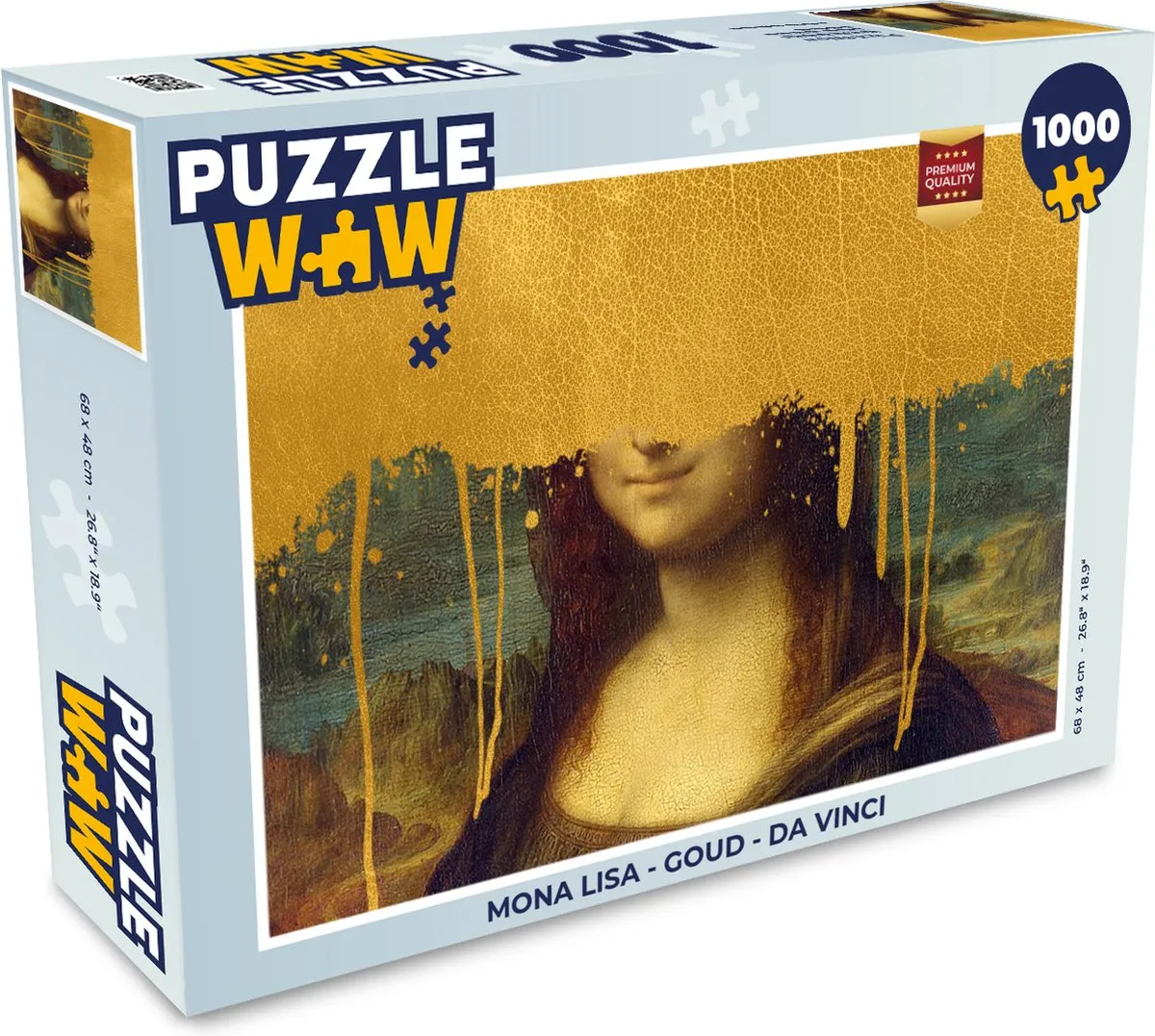 PuzzleWow Mona Lisa Legpuzzel 1000 Stuks - Multicolor