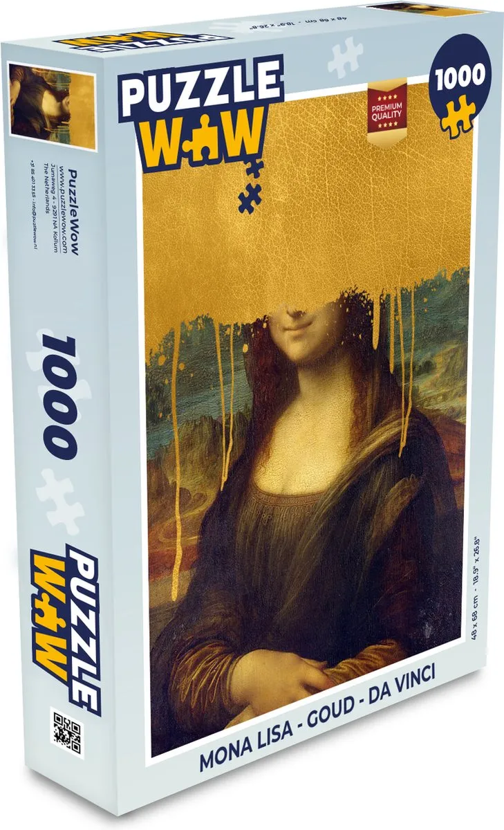 PuzzleWow Mona Lisa Legpuzzel 1000 Stuks - Multicolor