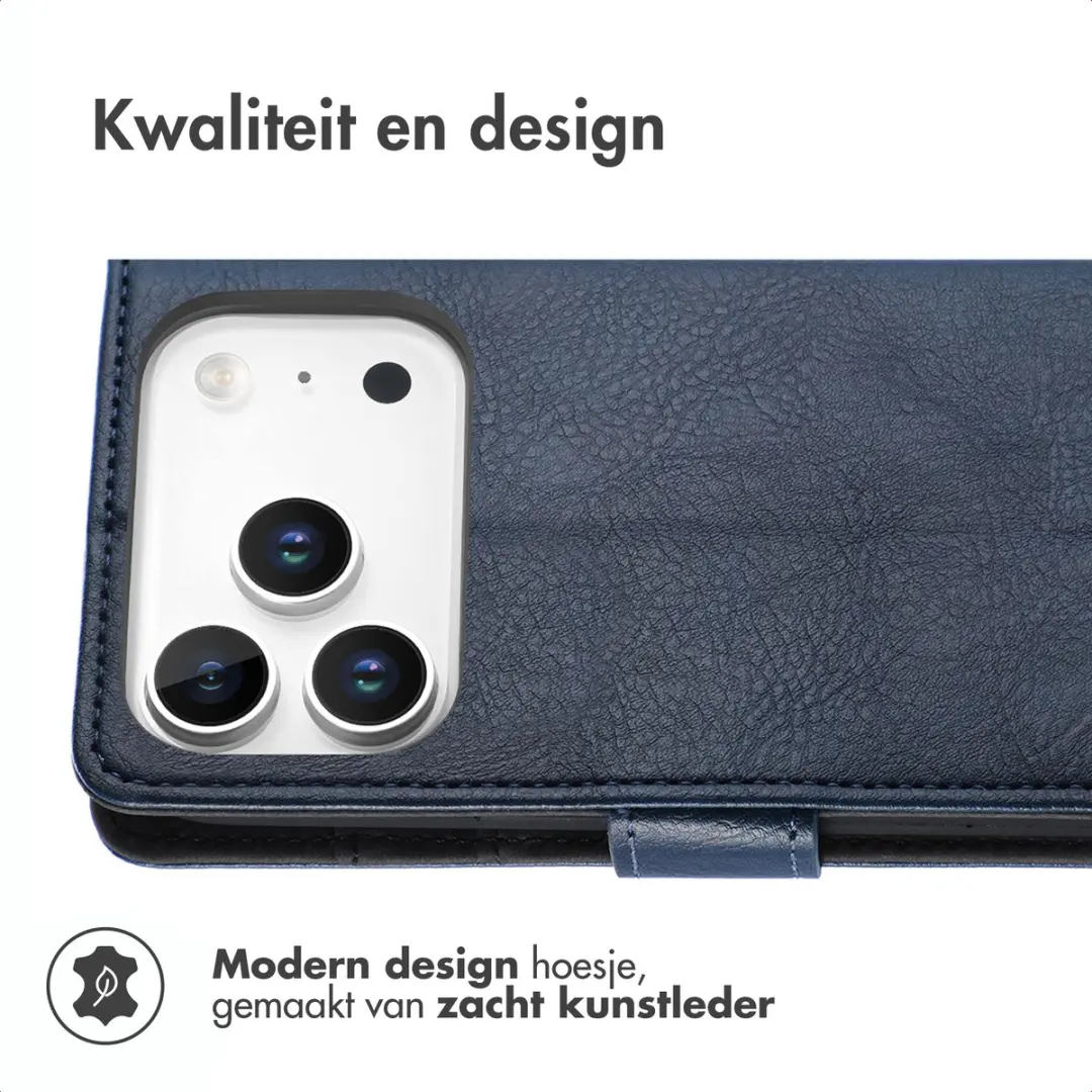 Imoshion Hoesje iPhone 17 Pro - Donkerblauw - 3 Pasjes