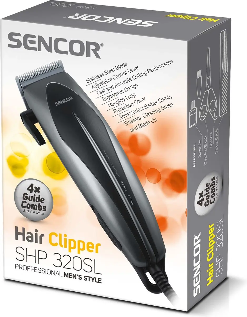 Sencor SHP 320SL Tondeuse - Zwart - afbeelding 2 van 2