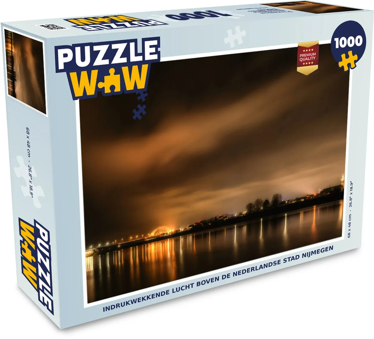 PuzzleWow Nijmegen Lucht Licht Legpuzzel 1000 Stuks - Multicolor