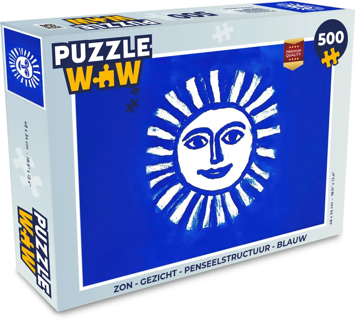 PuzzleWow Zon Gezicht Legpuzzel 500 Stuks