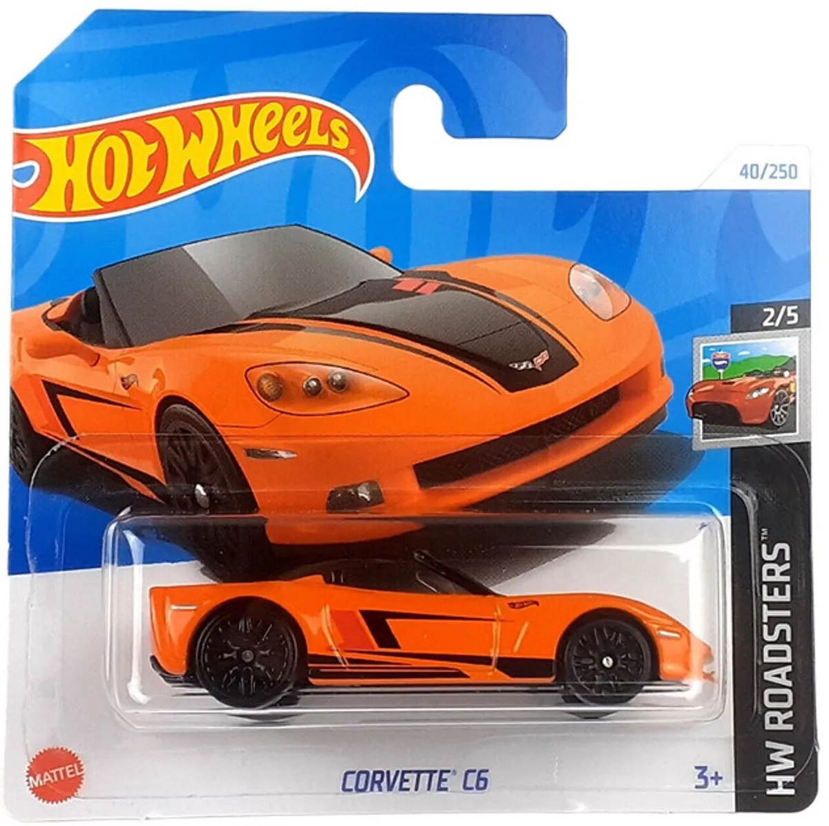 Hot Wheels Corvette C6 Orange HTC 14 HW Roadsters 2/5 1:64