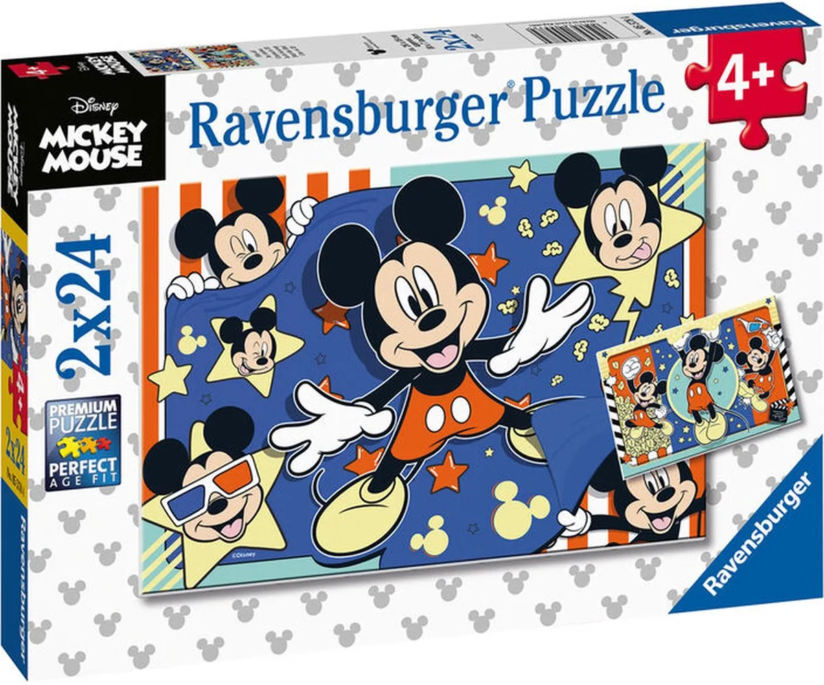 Ravensburger Mickey Mouse Puzzels - 24 Stuks - 2x24
