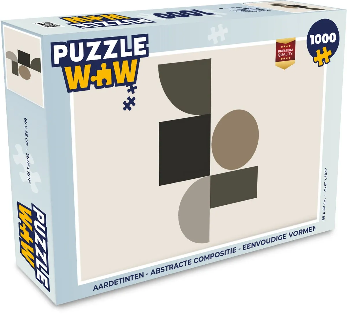 PuzzleWow Aardetinten Abstracte Compositie Legpuzzel 1000 Stuks
