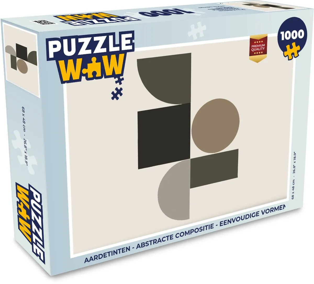 PuzzleWow Aardetinten Abstracte Compositie Legpuzzel 1000 Stuks