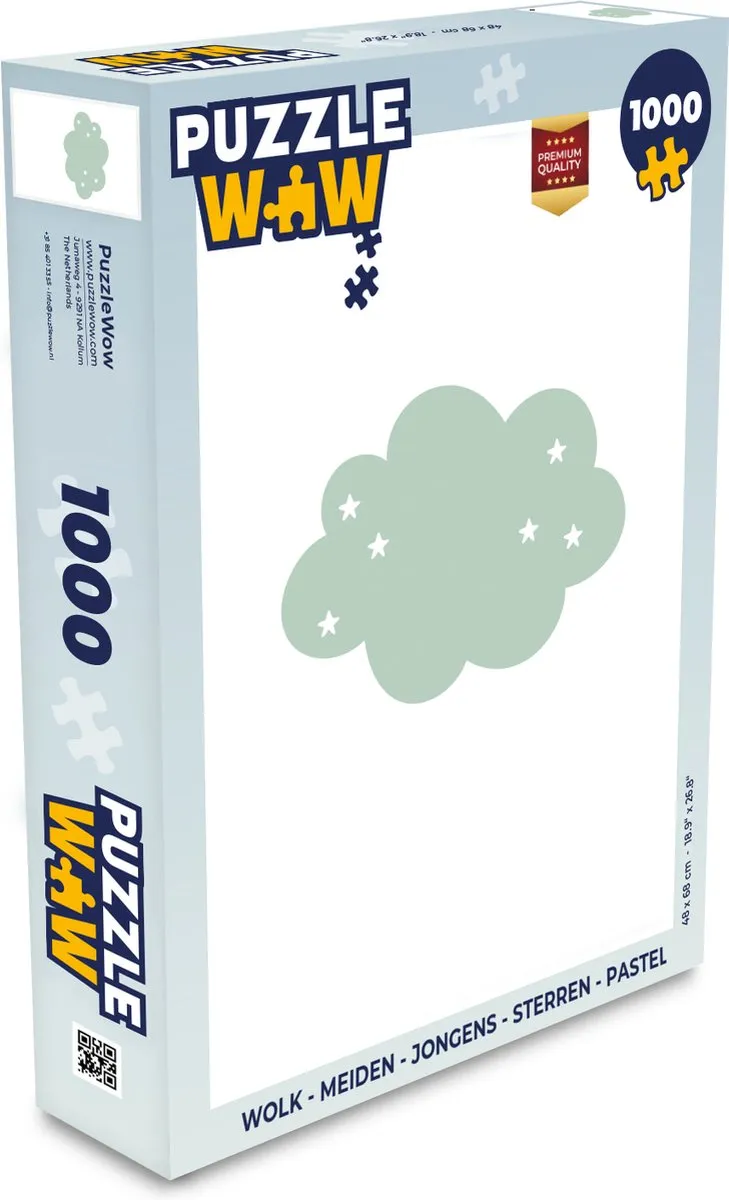 PuzzleWow Wolk Legpuzzel 1000 Stuks - Multicolor