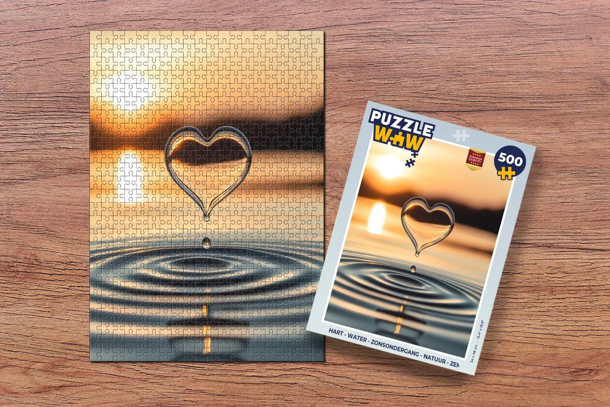 PuzzleWow Hart - Water Legpuzzel 500 Stuks