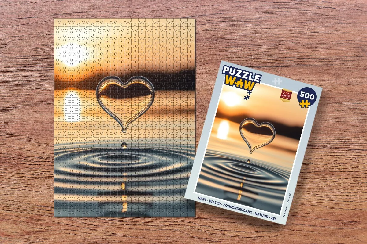 PuzzleWow Hart - Water Legpuzzel 500 Stuks