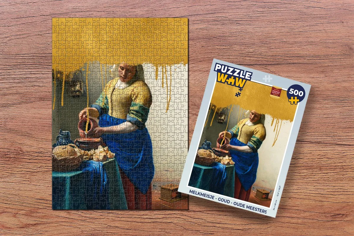 PuzzleWow Melkmeisje Legpuzzel 500 Stuks - Multicolor